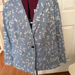 Talbots Blue Floral Women's Blazer